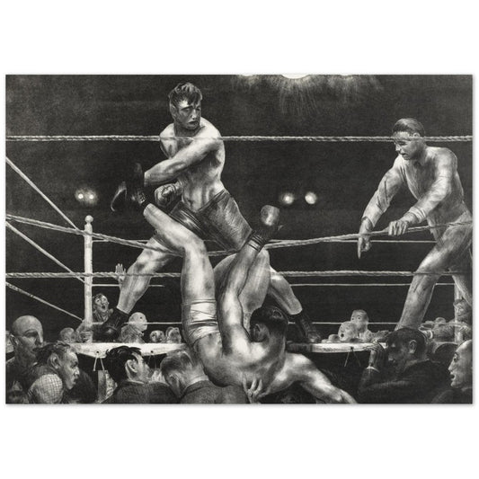 Poster - Dempsey and Firpo Art Artwork - Classic Mat Museum Poster Paper