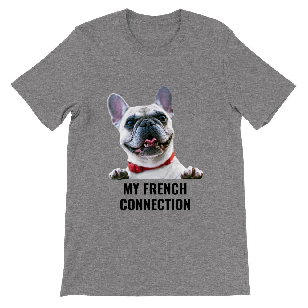 Lustige Grafik-T-Shirts - mein Unisex-T-Shirt der französischen Verbindung (Bulldogge). 