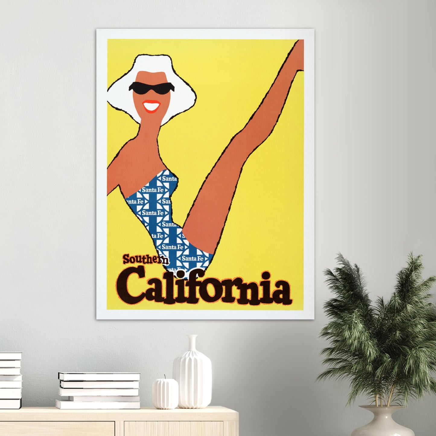 Poster – Southern California Girl in Santa Fe in Swimsuit (1963) Hochwertiges Posterpapier, matt