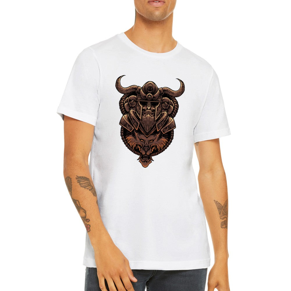 Grafik-T-Shirts - The Viking Wolf Artwork - Premium-Unisex-T-Shirt 