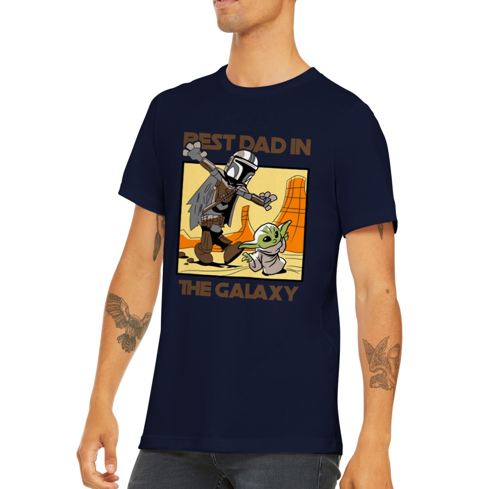 T-shirt - Sjove Designs - Best Dad In The Galaxy Premium Unisex T-shirt