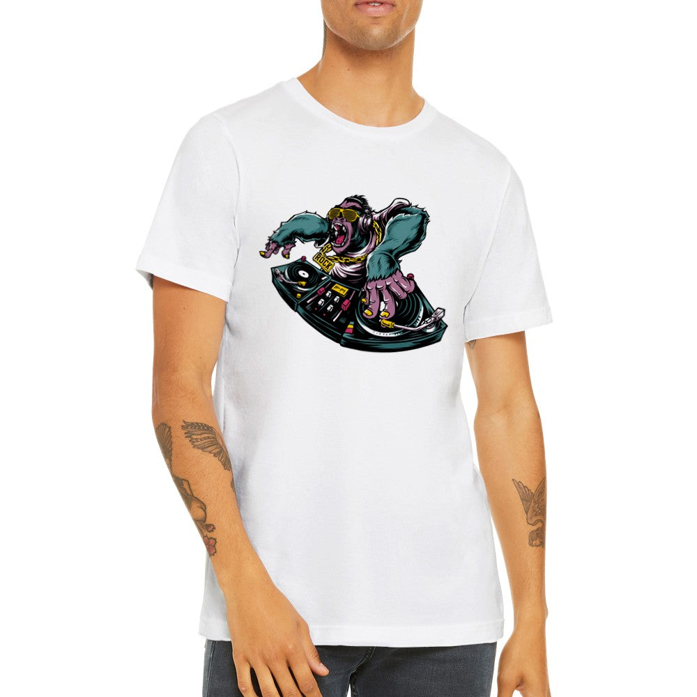 Music T-Shirts - The DJ Gorilla is Playing - Premium Unisex T-shirt