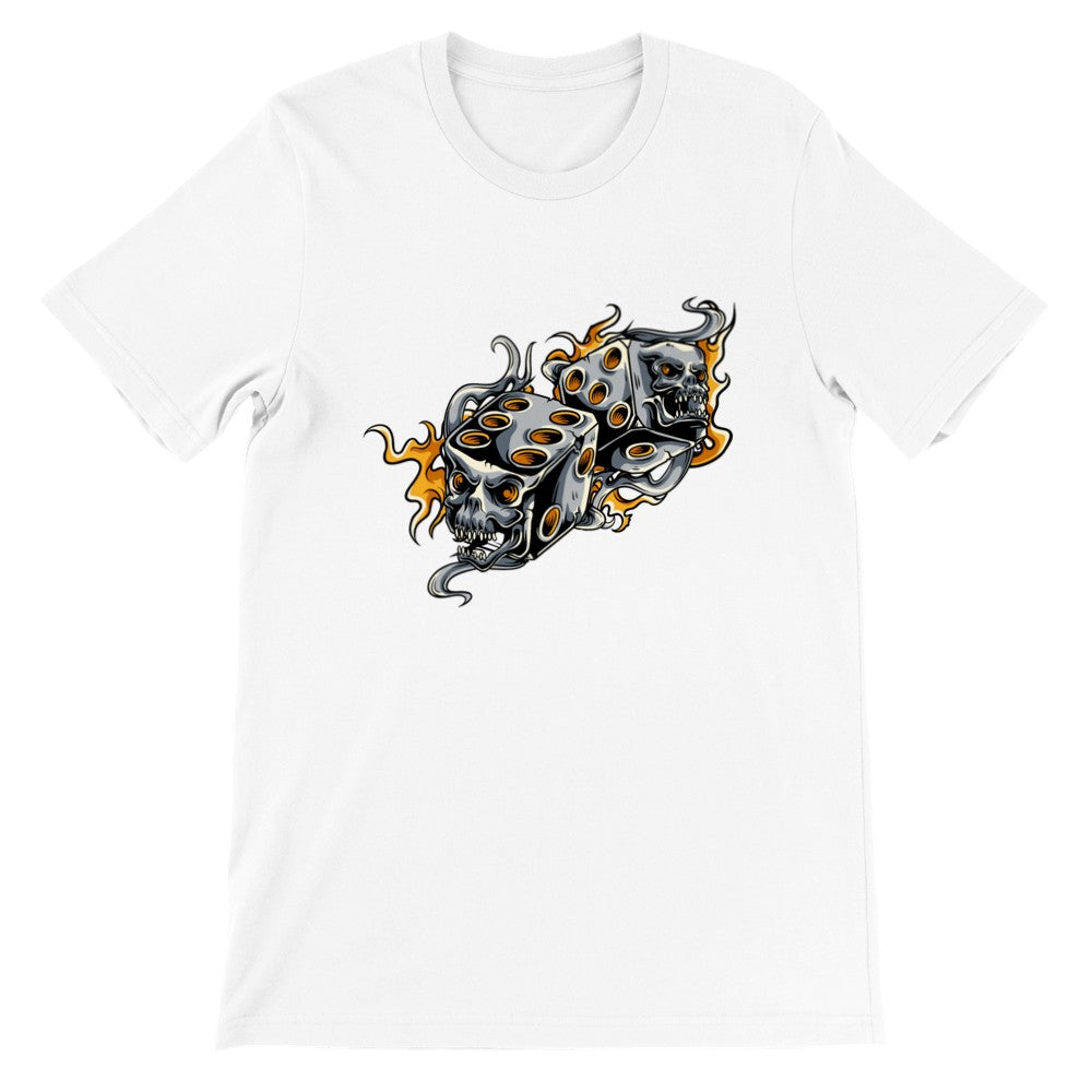 Grafik-T-Shirts – Würfel-Schädel-Grafik – Premium-Unisex-T-Shirt 