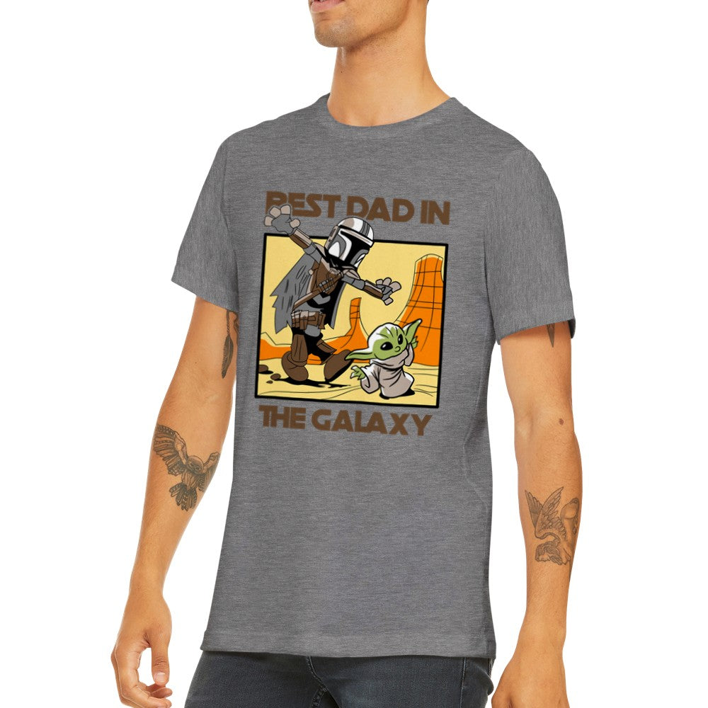 T-shirt - Sjove Designs - Best Dad In The Galaxy Premium Unisex T-shirt