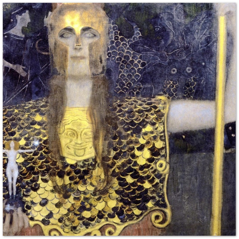 Poster Gustav Klimts berühmtes Gemälde Pallas Athene (1898) Matt Posterpapier