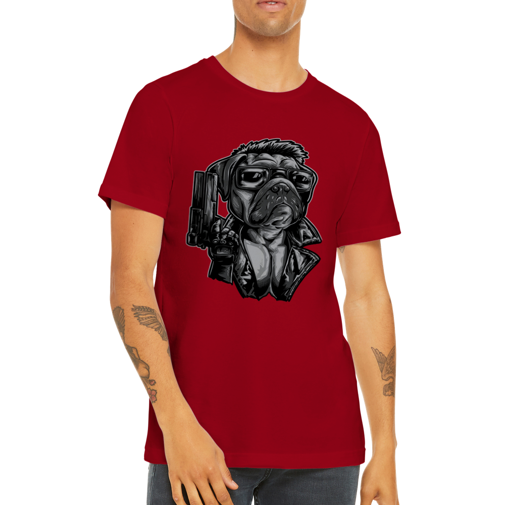 Sjove T-shirts - Fransk Bulldog Frencinator Premium Unisex T-shirt