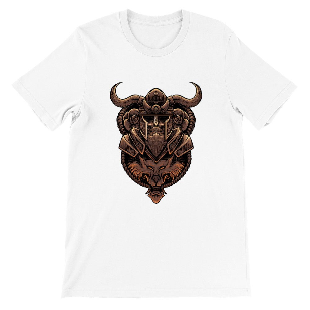 Grafik-T-Shirts - The Viking Wolf Artwork - Premium-Unisex-T-Shirt 