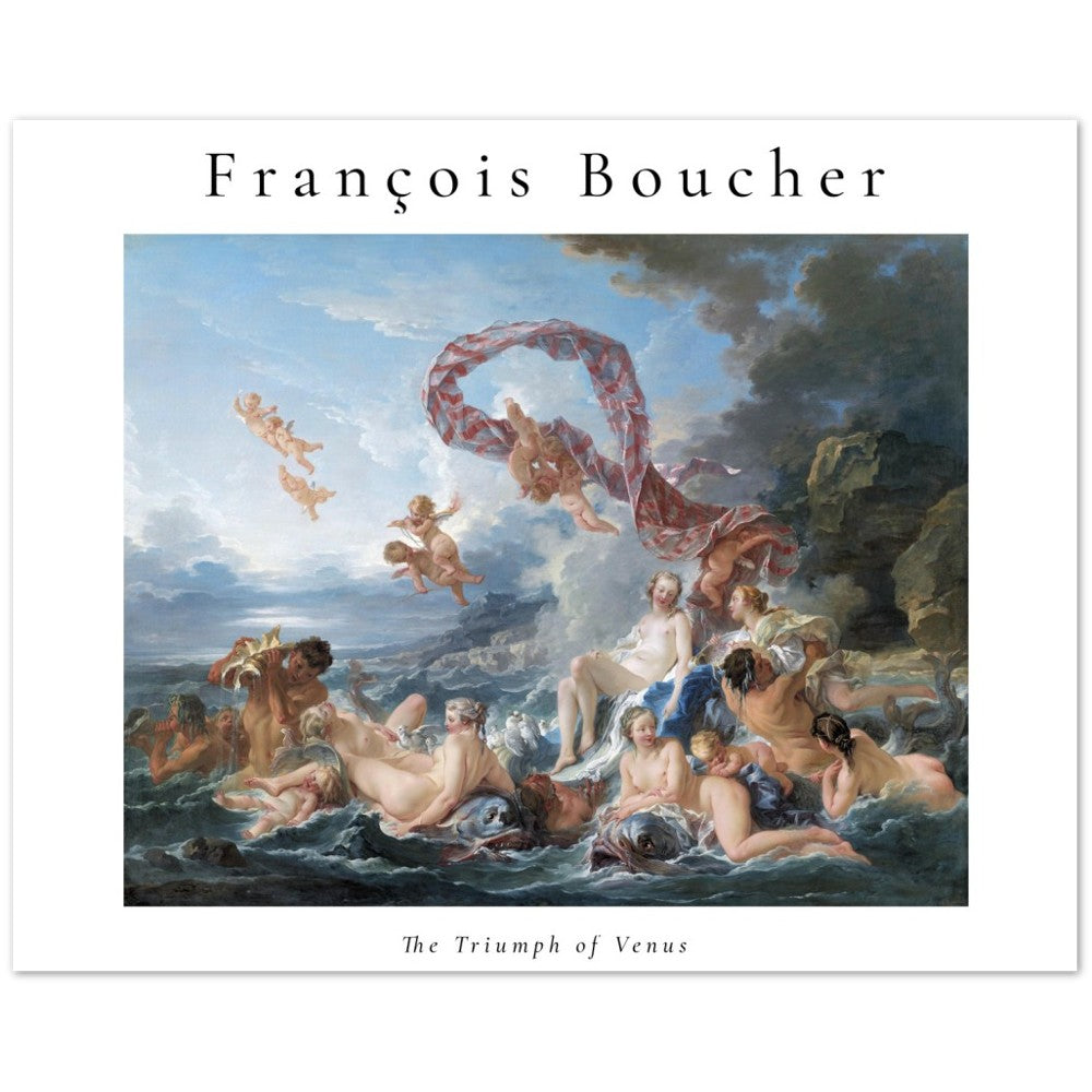 Poster - Francois Boucher - The Triumph of Venus - Rococo Illustration