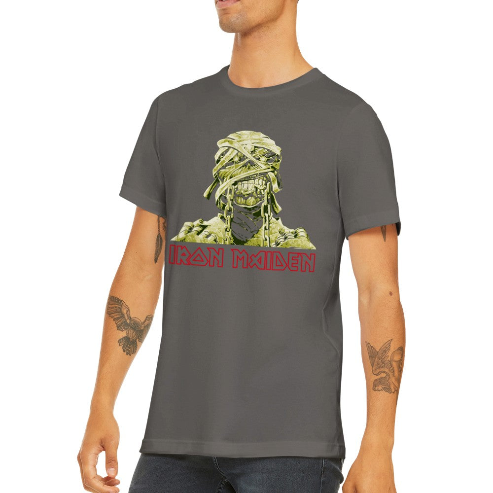 Musik T-Shirt - Iron Maiden Artwork - Eddie Art Premium Unisex T-Shirt