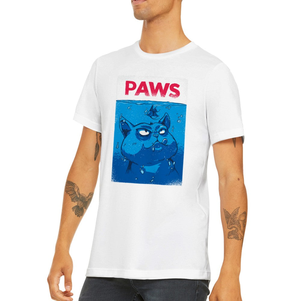 Quote T-shirt - Funny Designs Artwork - Cat Movies Paws Premium Unisex T-shirt