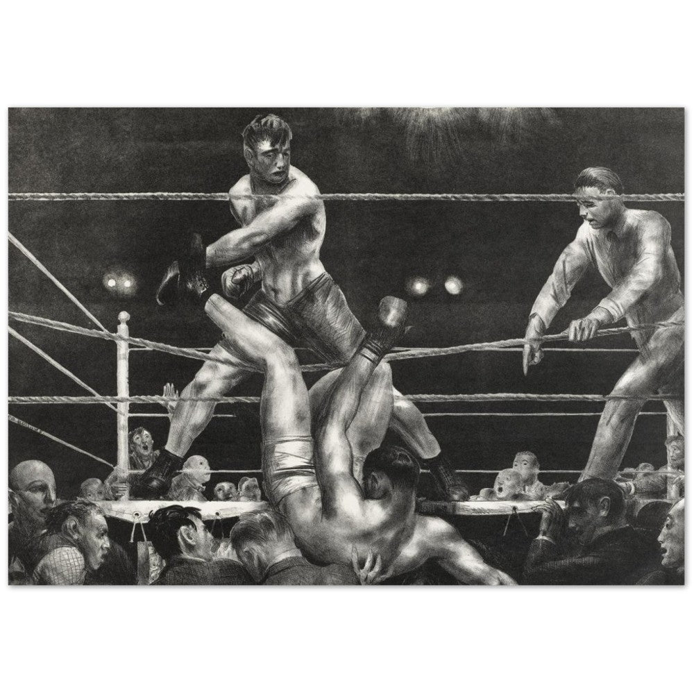 Poster - Dempsey and Firpo Art Artwork - Classic Mat Museum Poster Paper