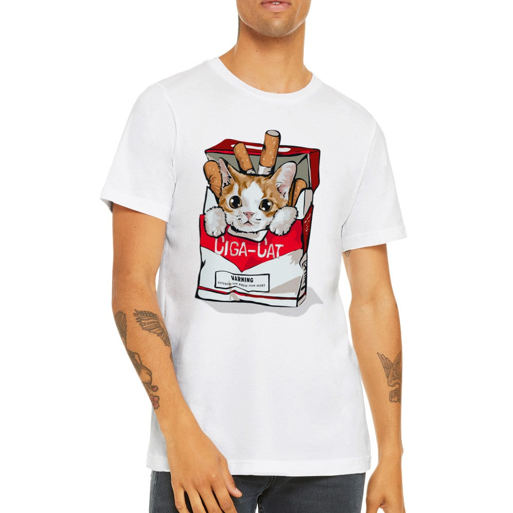 Lustige T-Shirts - Katze - Ciga-Katze - Premium Unisex T-Shirt
