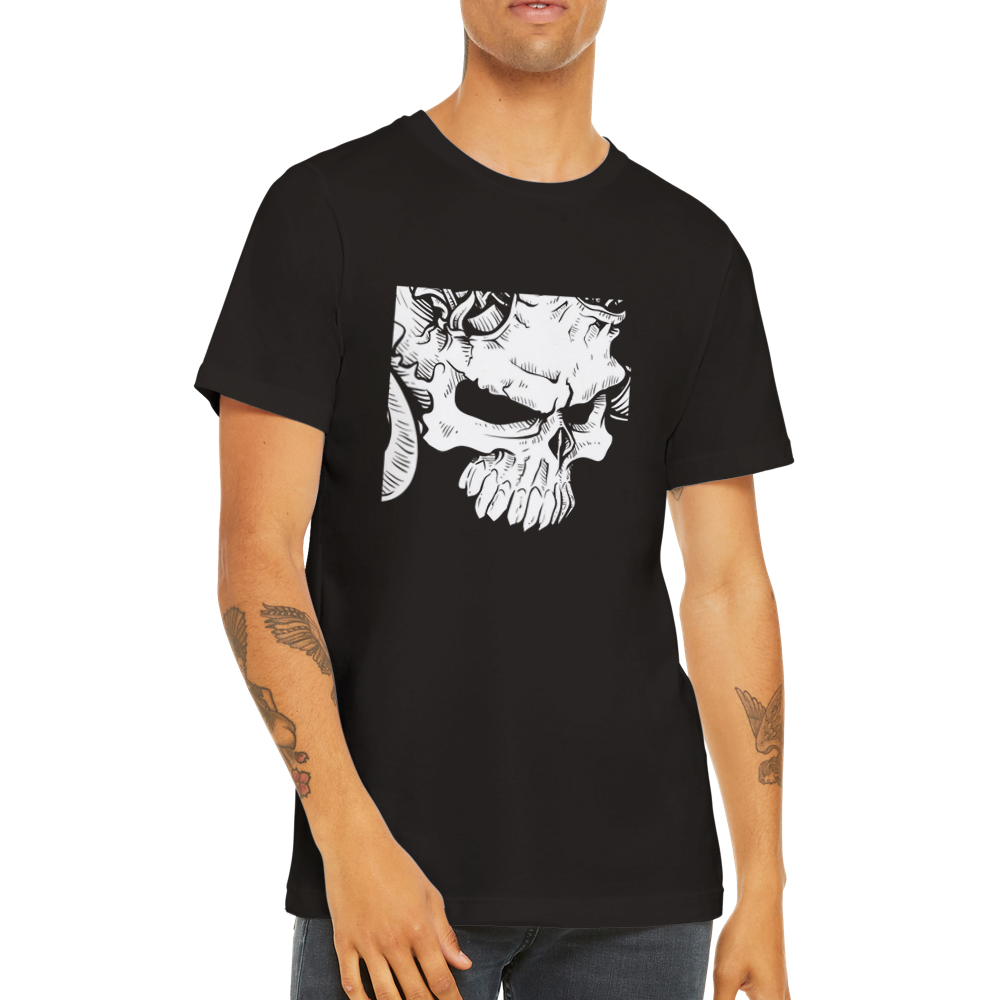 Grafik-T-Shirts - Badass Mad Skull Artwork Premium-Unisex-T-Shirt 