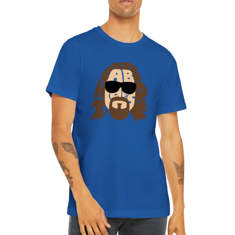 T-Shirt – Lebowski Artwork – The Dude Sunglass – Premium-Unisex-T-Shirt