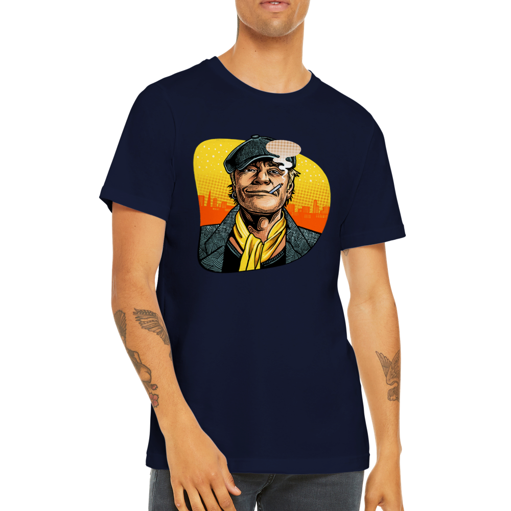 Celeb T-shirts - Kim Larsen Artwork - Navy Premium Unisex T-shirt
