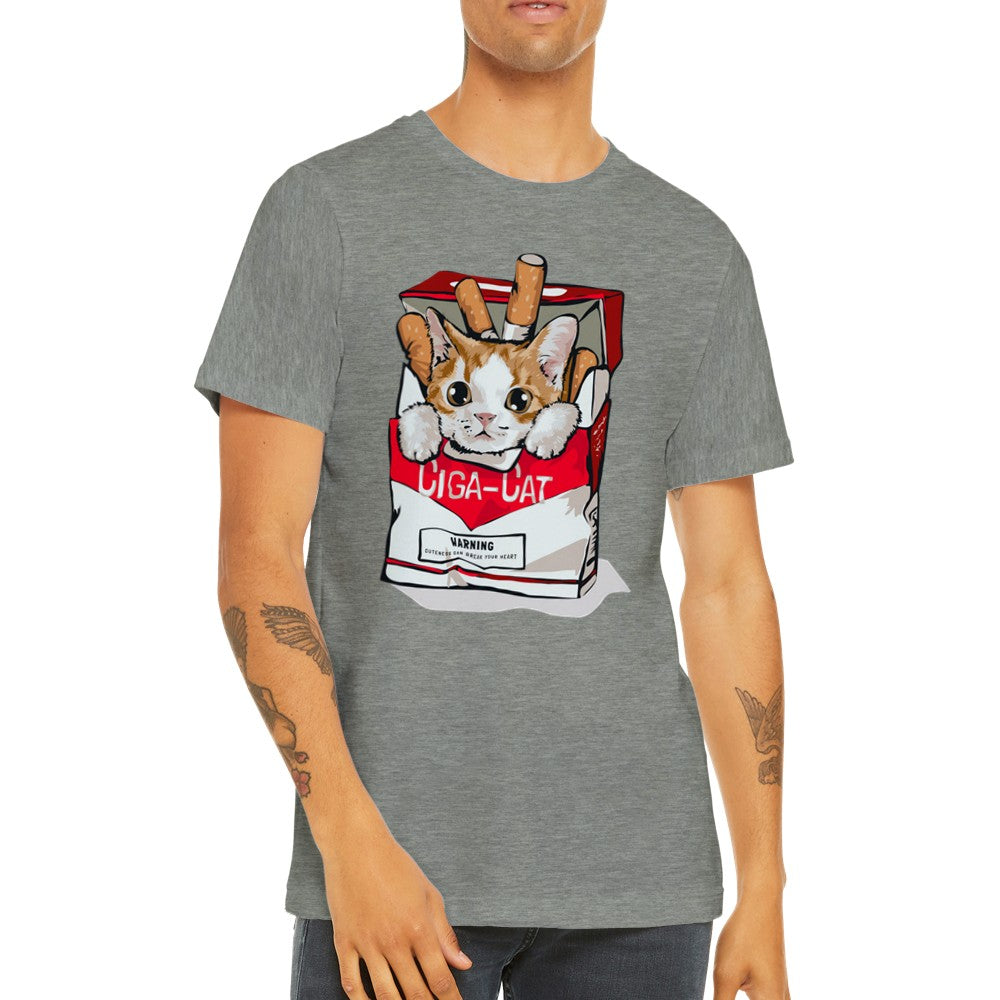 Lustige T-Shirts - Katze - Ciga-Katze - Premium Unisex T-Shirt