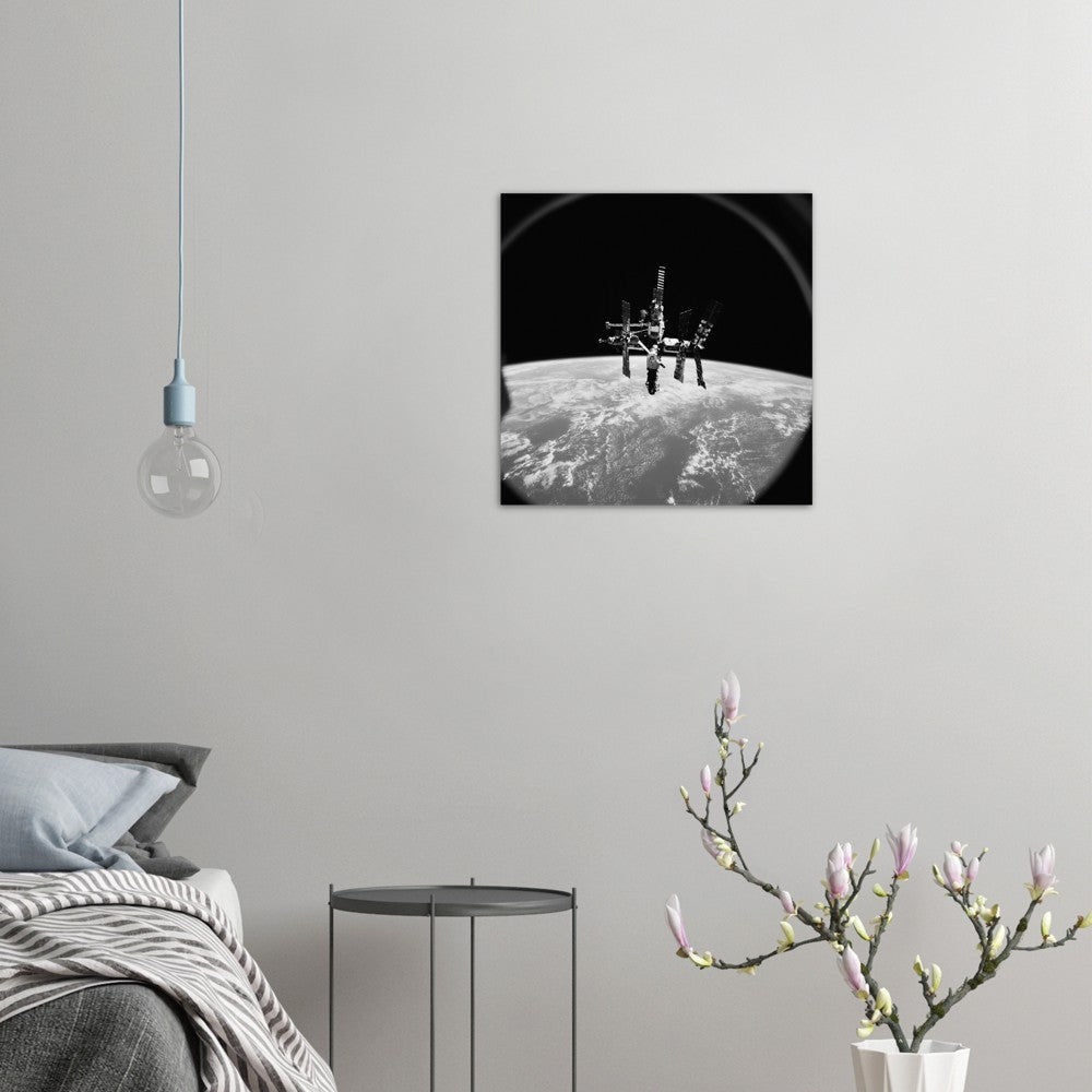 NASA Posters - Space Station Mir with Earth as Background - Premium Matte Poster Paper